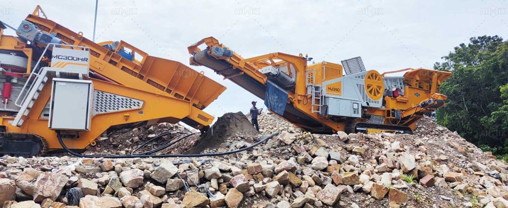 mobile crusher plants worked
