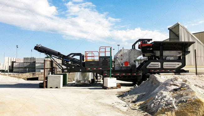 Andamine Mobile Impact Crushing Plant for Road and Bridge Construction in indonesia