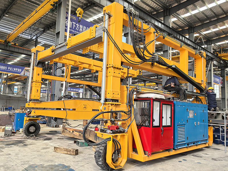 straddle carrier crane for precast handling